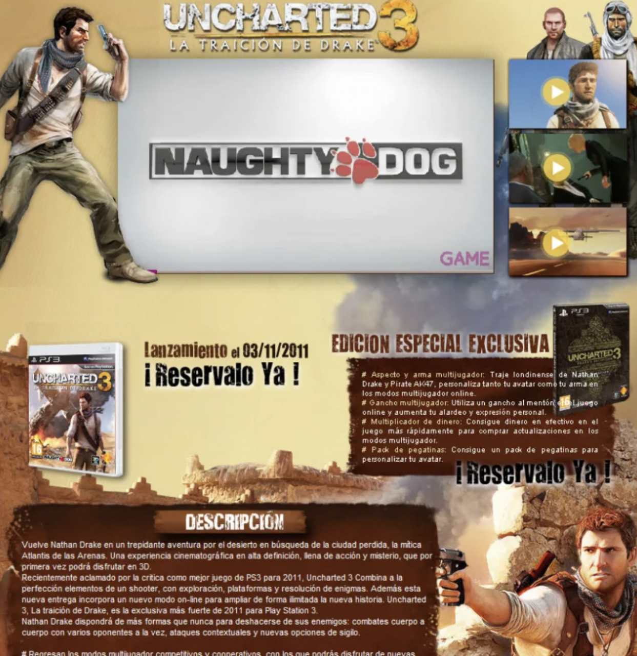 Diseño y maquetación microsite